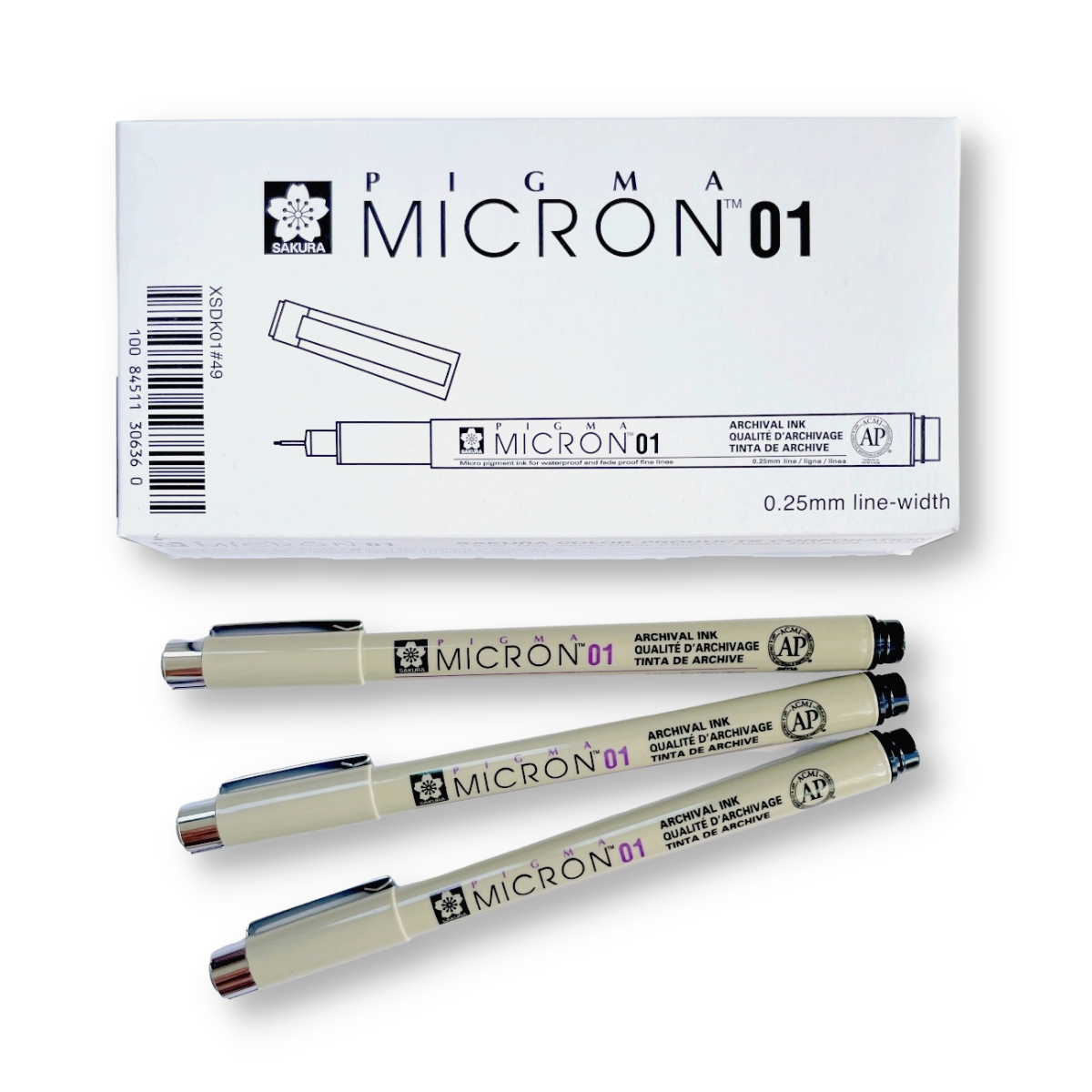 Pigma Micron 01 Schwarz -12