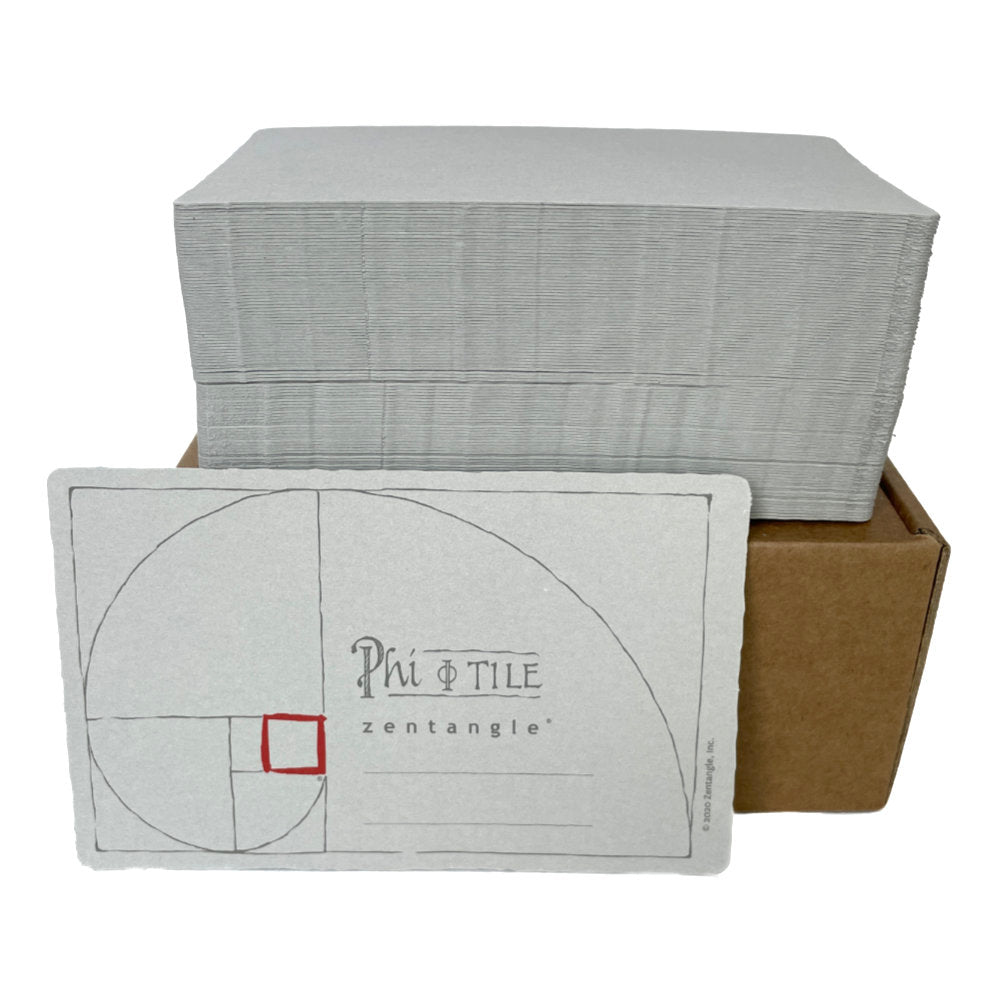Phi Zentangle Tile Gray- 108