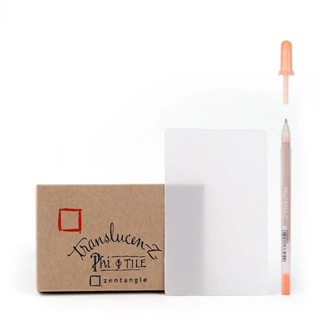 Phi Kacheln Translucen-Z - 21 + gratis Gelly Roll Silver Shadow in Orange